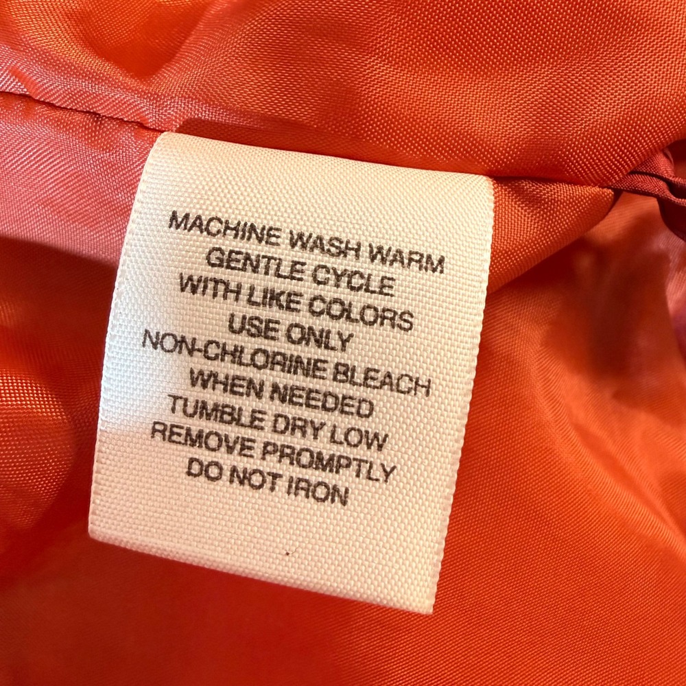 ST JOHNS BAY Puffer Vest Red Orange‎ Lined Full Zip Pockets X Large - Picture 5 of 11